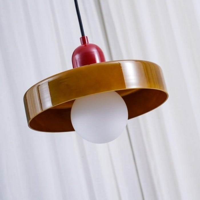 Morandi Glass Disc Orb Pendant Lamp S09