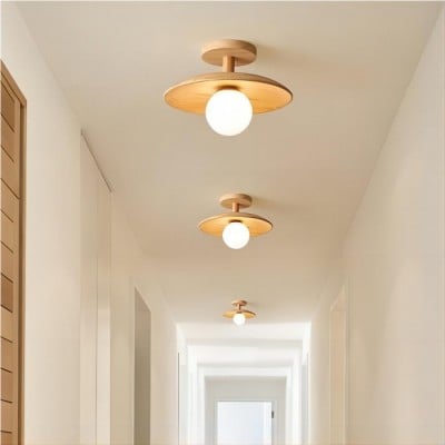 Rustikální Dřevěné Stropní Svítidlo S36