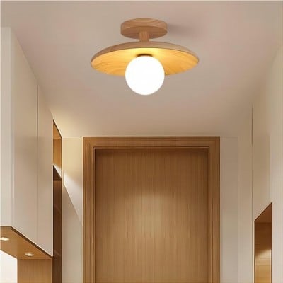 Rustikální Dřevěné Stropní Svítidlo S36