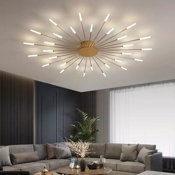 Fireworks Flush Mount Ceiling Light Flush Ceiling Light Simig Lighting   Art Deco Sputnik Led Fireworks Flush Mount Ceiling Light 