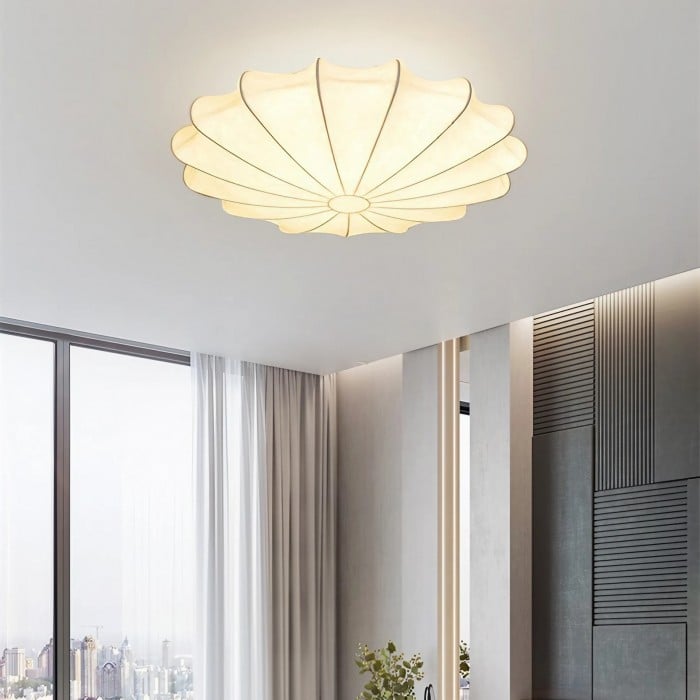 Hedvábná Stropní Lampa Wabi-Sabi v Japonském Stylu S52