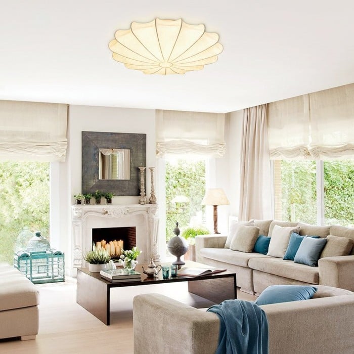 Hedvábná Stropní Lampa Wabi-Sabi v Japonském Stylu S52