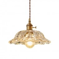 Lampa wisząca ze szkła Nordic Vintage Flower S67