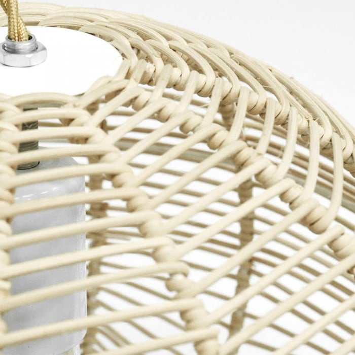 Böhmische Rattan Hängelampe S73