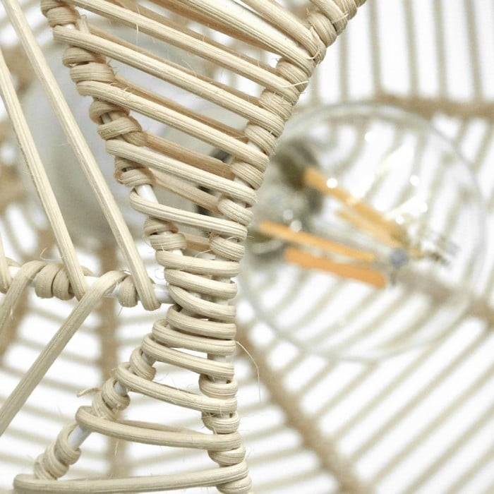 Böhmische Rattan Hängelampe S73