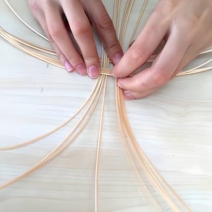 Böhmische Rattan Hängelampe S73