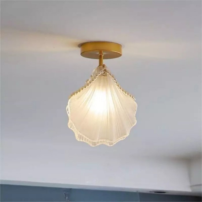 Moderne Muschel Glas Wohnzimmer Lampe S88
