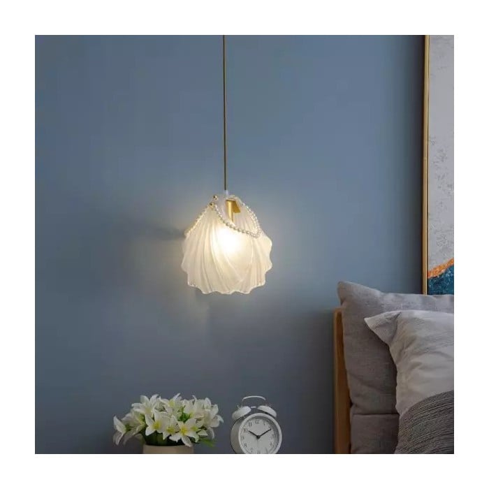 Moderne Muschel Glas Wohnzimmer Lampe S88