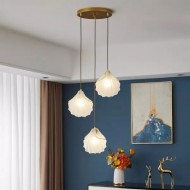 Moderne Muschel Glas Wohnzimmer Lampe S88