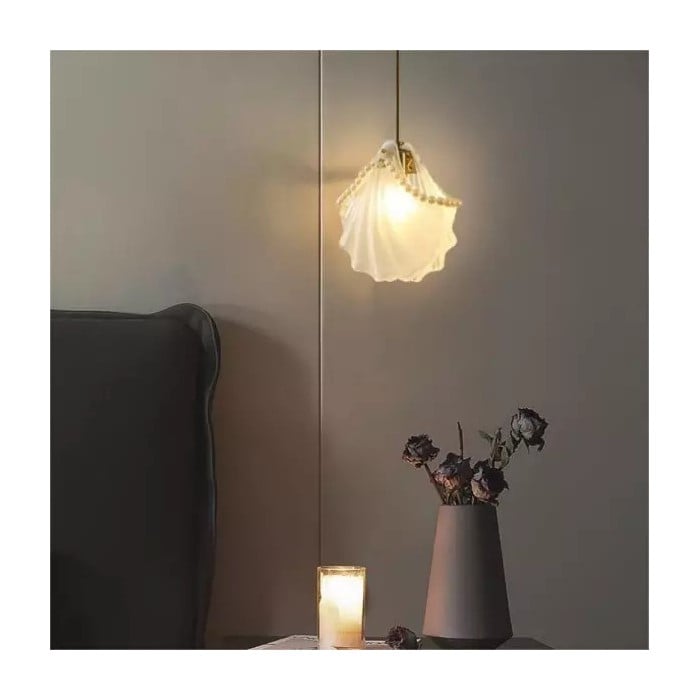 Moderne Muschel Glas Wohnzimmer Lampe S88