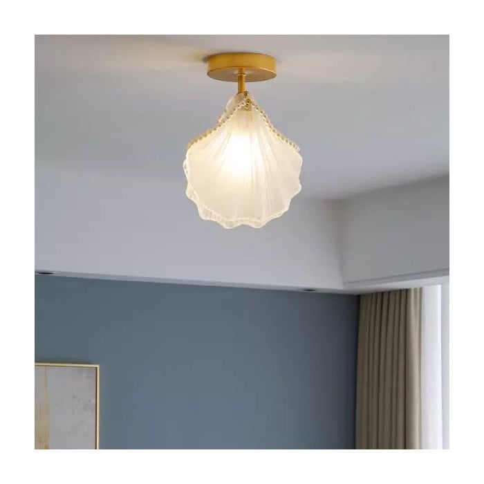 Moderne Muschel Glas Wohnzimmer Lampe S88