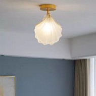 Moderne Muschel Glas Wohnzimmer Lampe S88