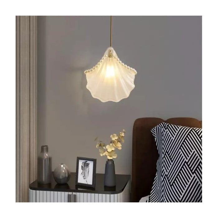 Moderne Muschel Glas Wohnzimmer Lampe S88