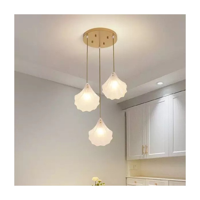 Moderne Muschel Glas Wohnzimmer Lampe S88