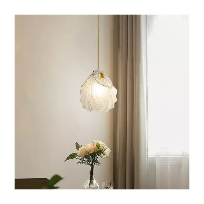 Moderne Muschel Glas Wohnzimmer Lampe S88