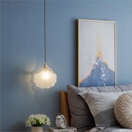 Moderne Muschel Glas Wohnzimmer Lampe S88