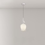 Moderne Muschel Glas Wohnzimmer Lampe S88