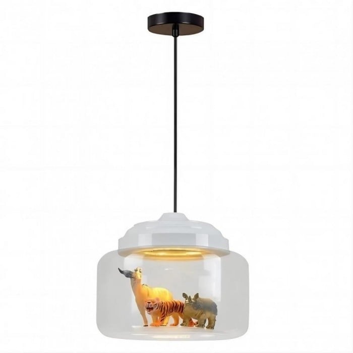 Kreatywna szklana lampa wisząca Little Zoo S91