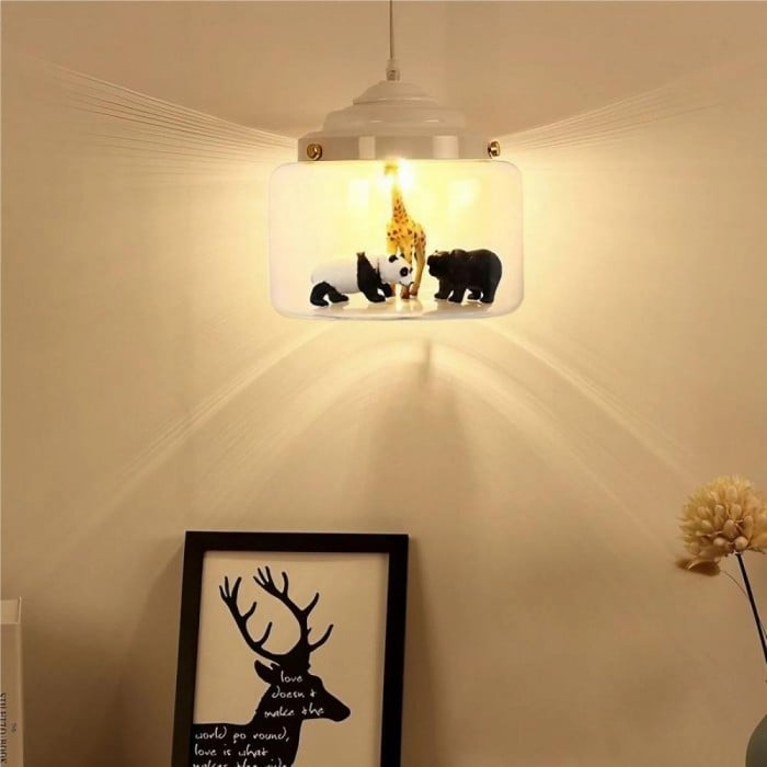 Kreatywna szklana lampa wisząca Little Zoo S91