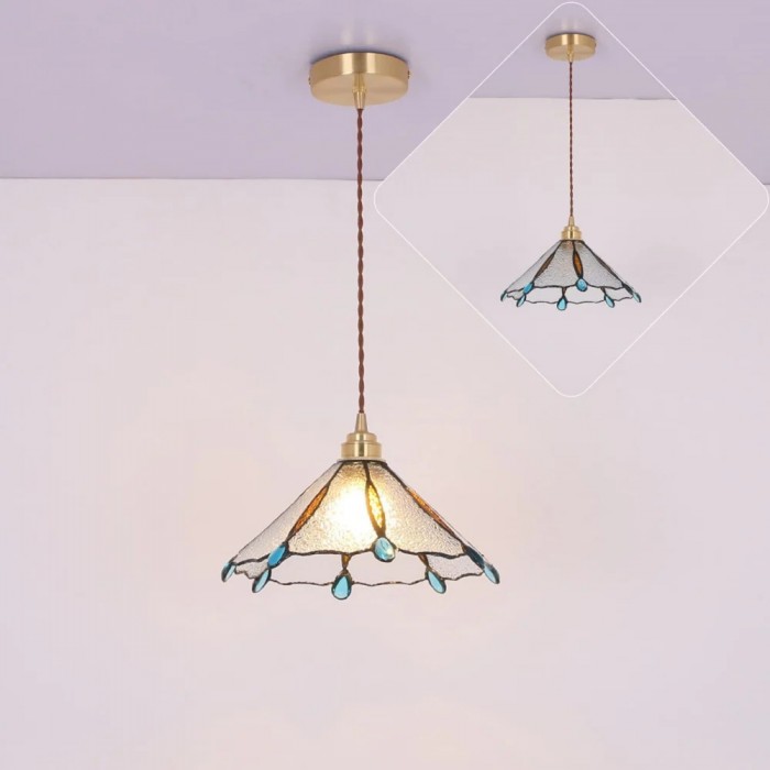 レトロ ティファニー ステンドグラス ペンダント ライト S92