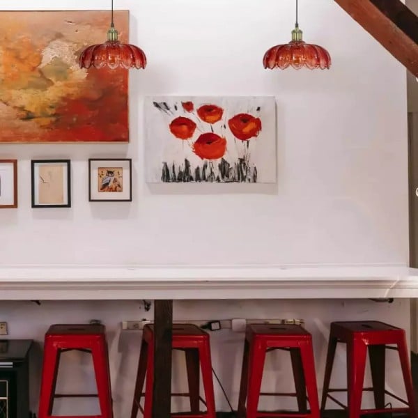 レトロペタルガラスペンダントライト S98