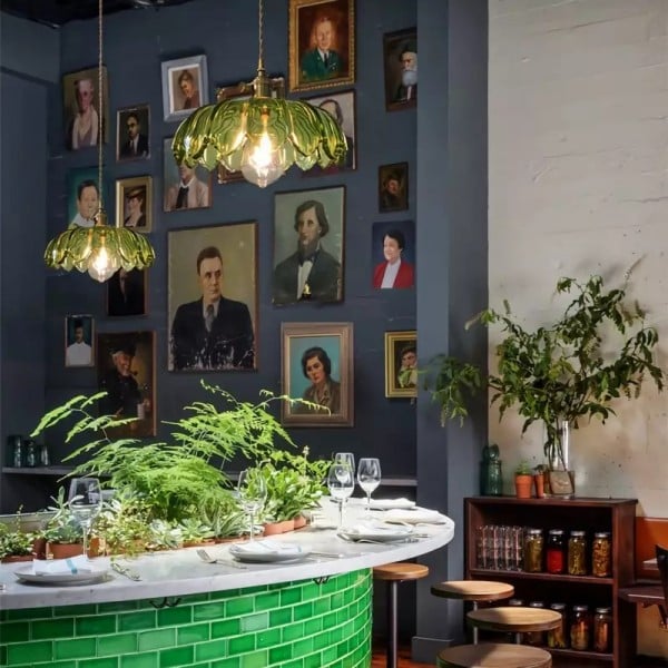 レトロペタルガラスペンダントライト S98