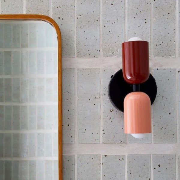 Aplique de pared Macaron de dos cabezales arriba y abajo S94