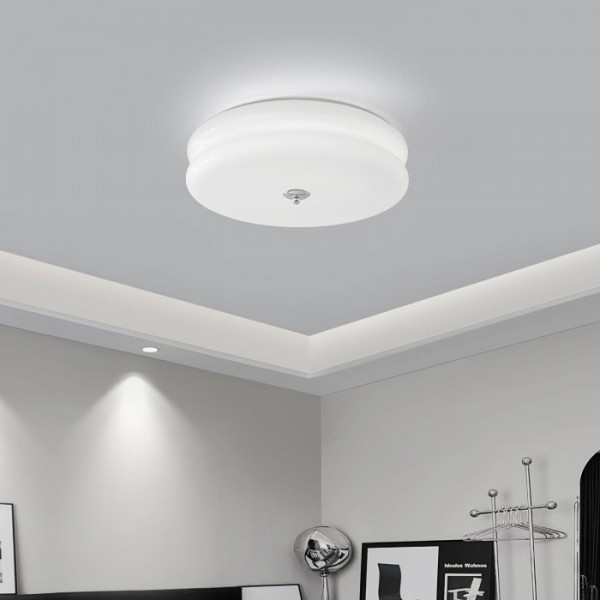 Vintage szklana lampa sufitowa do montażu podtynkowego S115