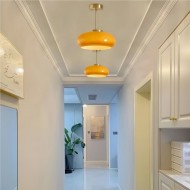 Vintage Bauhaus Round Glass Pendant Light S119