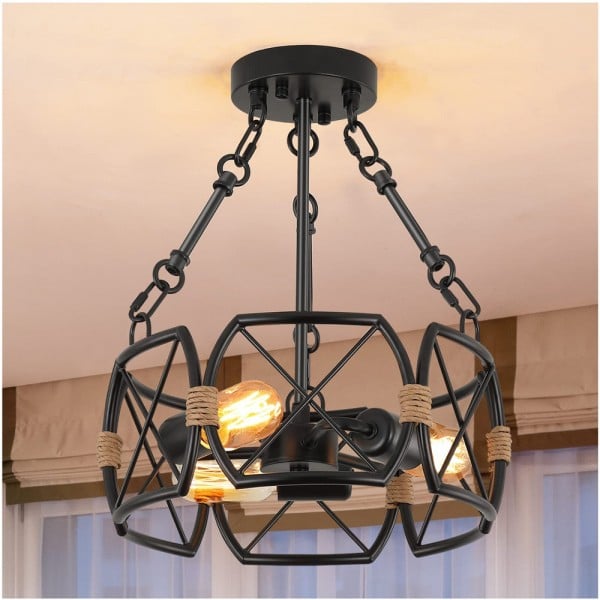 Retro Industrial Style Metal Ceiling Lamp S124