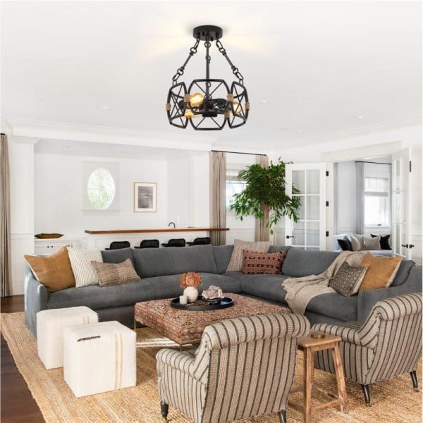 Retro Industrial Style Metal Ceiling Lamp S124