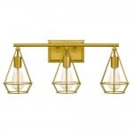 Lampada da parete cilindrica industriale in ottone per bagno S145