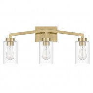 Lampada da parete cilindrica industriale in ottone per bagno S145