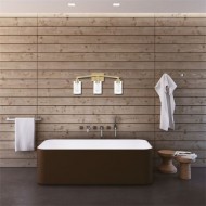 Lampada da parete cilindrica industriale in ottone per bagno S145