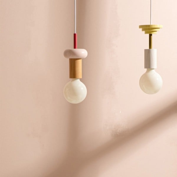 Kreativní jednoduché dřevěné závěsné svítidlo S155