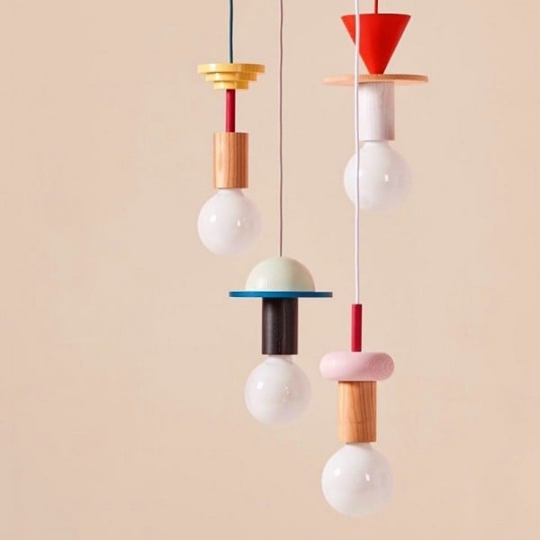 Kreativní jednoduché dřevěné závěsné svítidlo S155