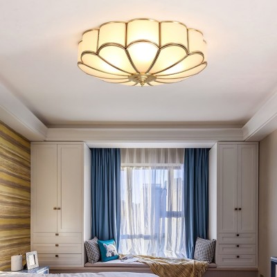 Blumenförmige Glas-Deckeneinbauleuchte S166