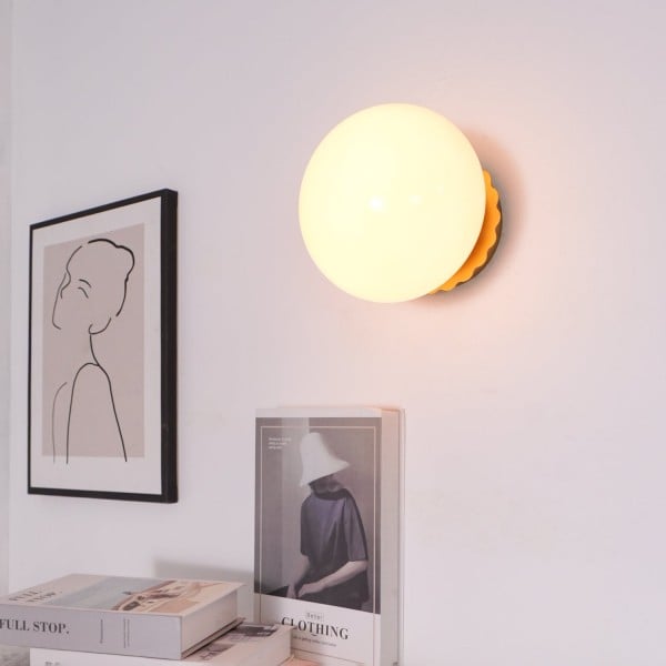Kulista Szklana Lampa ścienna Bauhaus S176