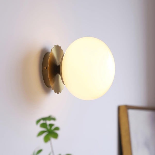 Kulista Szklana Lampa ścienna Bauhaus S176