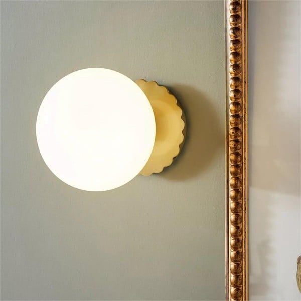 Kulista Szklana Lampa ścienna Bauhaus S176