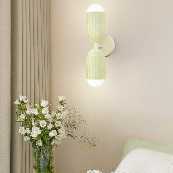 Moderne Creme Stil Kaktus Harz Wandleuchte S178