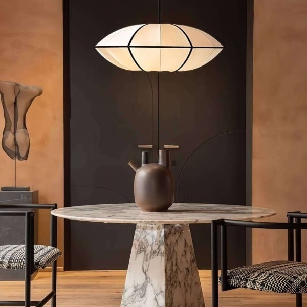 Modern UFO Fabric Pendant Lamp for Dining Room and Living Space S180