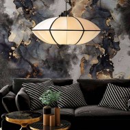 Modern UFO Fabric Pendant Lamp for Dining Room and Living Space S180