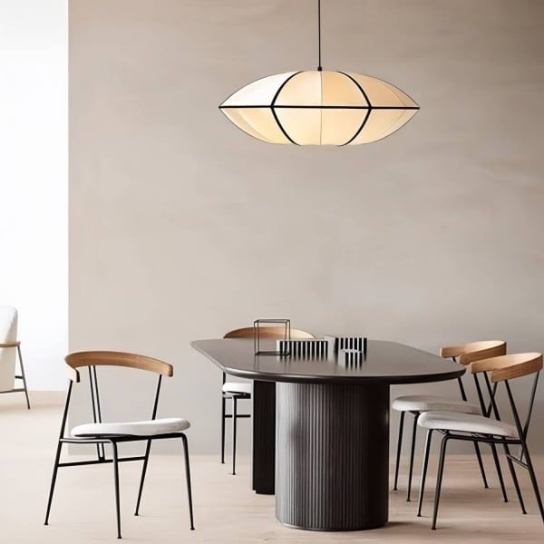 Modern UFO Fabric Pendant Lamp for Dining Room and Living Space S180