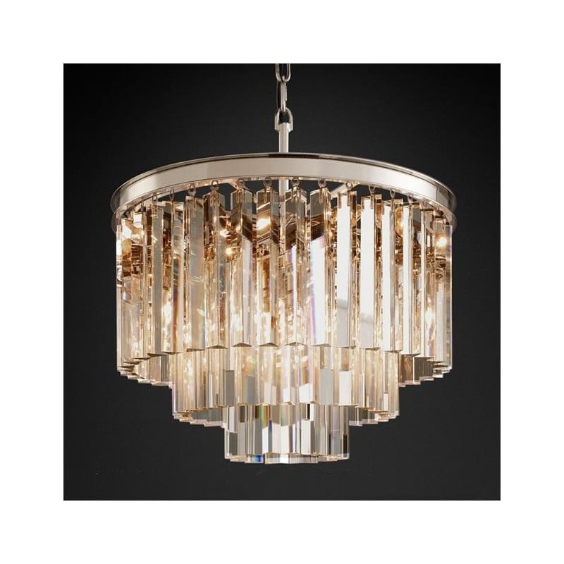 Vintage Crystal Prism Chandelier Light