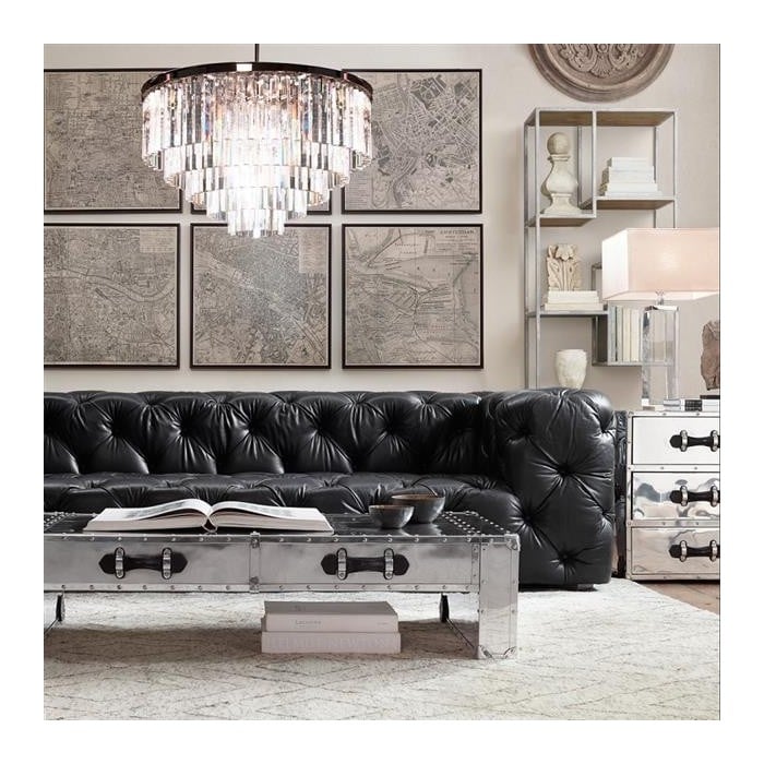 Vintage kristallen prisma kroonluchter licht