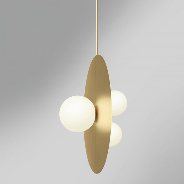 Metal Disc With Ball Pendant Light M579