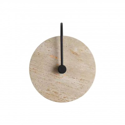 Simple Clock-Shaped Travertine Wall Lamp M509