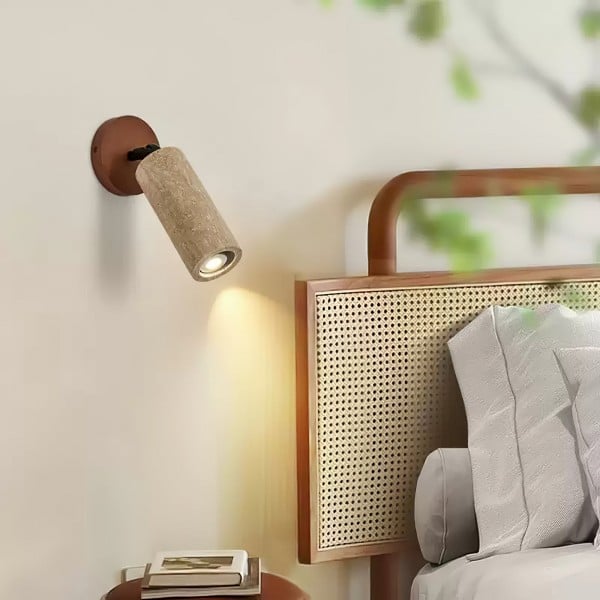 Wabi-Sabi Travertine Adjustable Wall Lamp M487
