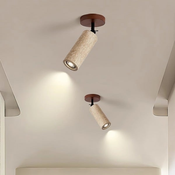 Wabi-Sabi Travertine Adjustable Wall Lamp M487